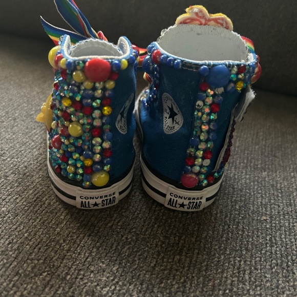 Customized Blue Converses - Picture 4 of 5